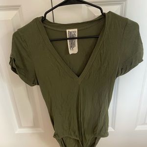 Free People deep v bodysuit